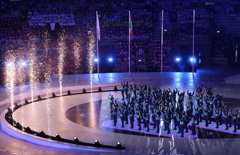 La cerimonia di chiusura delle Olimpiadi.